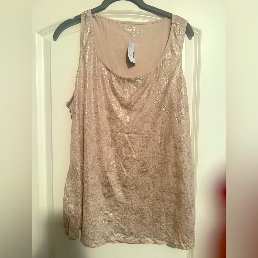 Maurices Gold Tank Top Size women’s 1 Fits 14/16